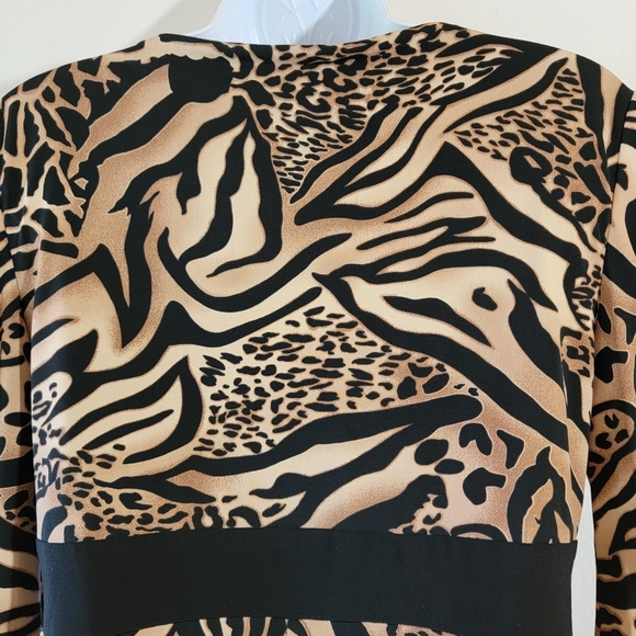 VTG Y2K Linda Segal Babydoll Top Sz L Animal Print Whimsigoth Fairy Grunge Boho - Picture 8 of 13